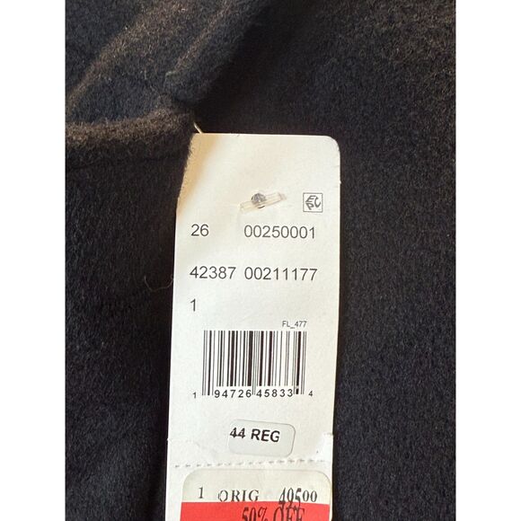 Brooks Brothers Overcoat Men's Size 44R Black Wool Blend Luxury Work Outerwear - Picture 8 of 10